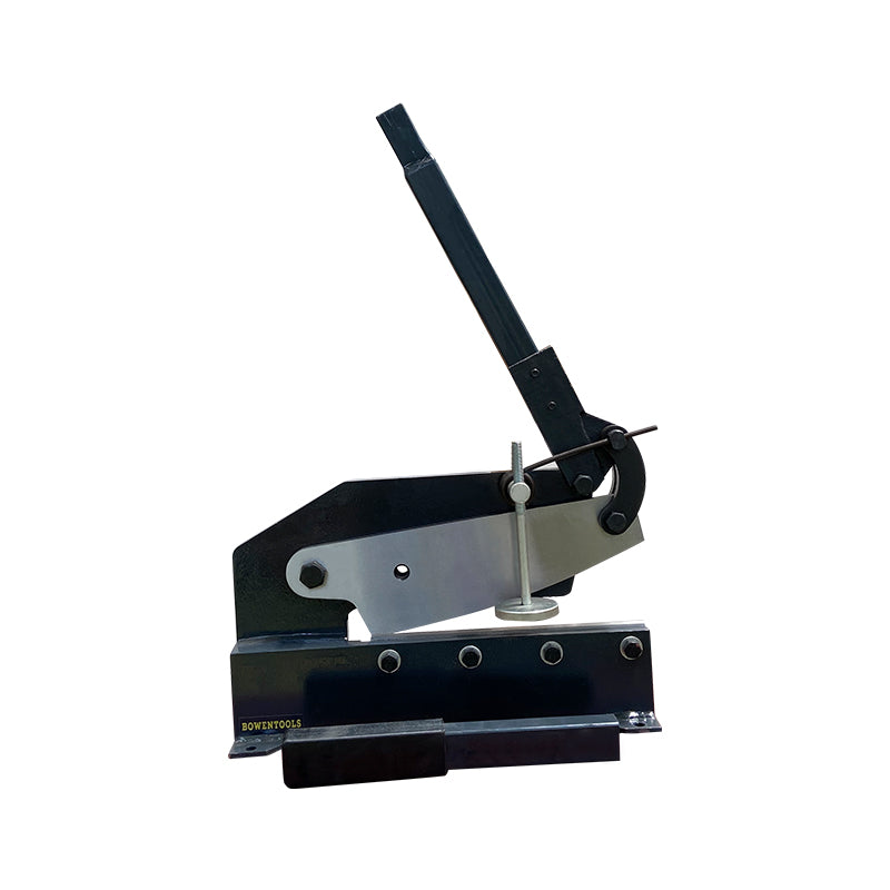 HS-12 Hand Shear * Best for cutting metal plate, round steel and flat bar  * Adjustable work hold-down  * Arched top blade allows effortless cutting throughout the stroke