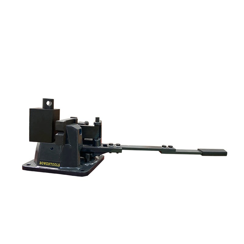 Industrial UB-100 metal bender has a rigid body made of cast steel.  ensuring safe and reliable operation. It also includes multiple radius dies bends up to 120°, and there are 5 sets of different angle/radius dies included