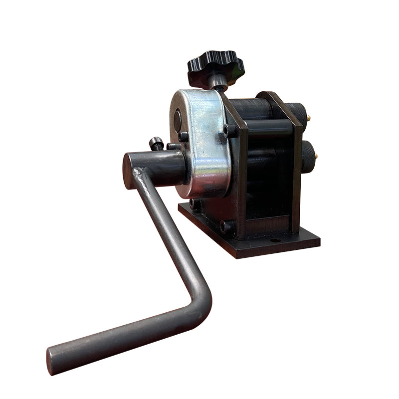 Industrial PR-3 Manual Plate Steel Ring Roll Bender, 3” Diameter Portable Hand Crank The PR-3 manual roll bender is made from the finest heavy steel plate